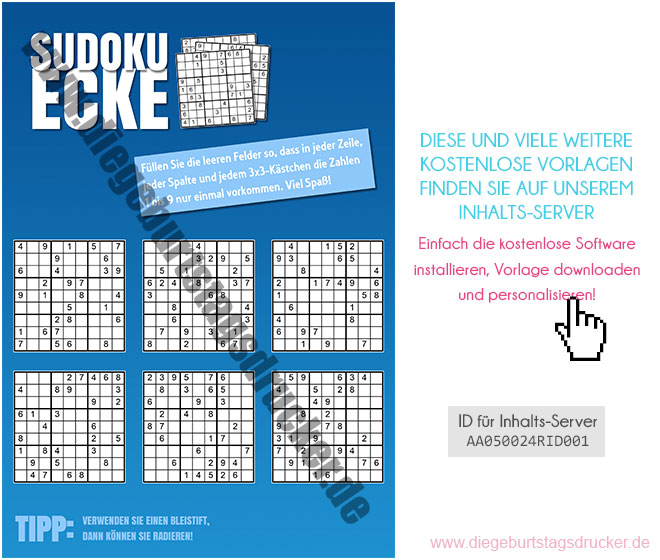 Sudoku Vorlage