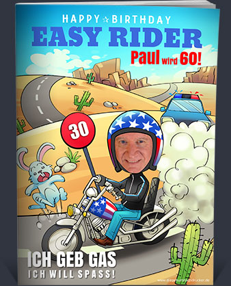 Karikatur Easy Rider