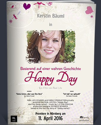Zeitungsvorlage Happy Day